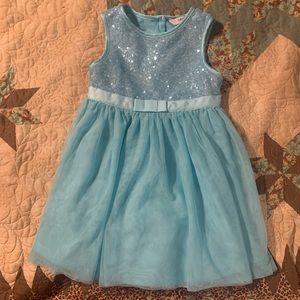 Girls light blue sequin dress